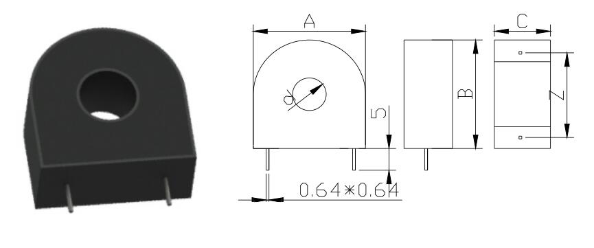 Type A: Dual pins, usually smaller in size and smaller in current range, usually using ultra-fine crystal cores with higher precision;  Type B: Four-pin parallel pins, usually the current is from large to small, usually using ultra-microcrystalline iron core, so the accuracy is higher；  Type C: Front and rear parallel pins, usually the current is from large to small, usually using ultra-microcrystalline iron core, so the accuracy is higher;  Class D: Three-pin, usually use silicon steel wound core, so the accuracy is not as good as the ultra-microcrystalline core, but the load capacity is strong.