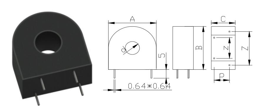 Type A: Dual pins, usually smaller in size and smaller in current range, usually using ultra-fine crystal cores with higher precision;  Type B: Four-pin parallel pins, usually the current is from large to small, usually using ultra-microcrystalline iron core, so the accuracy is higher；  Type C: Front and rear parallel pins, usually the current is from large to small, usually using ultra-microcrystalline iron core, so the accuracy is higher;  Class D: Three-pin, usually use silicon steel wound core, so the accuracy is not as good as the ultra-microcrystalline core, but the load capacity is strong.